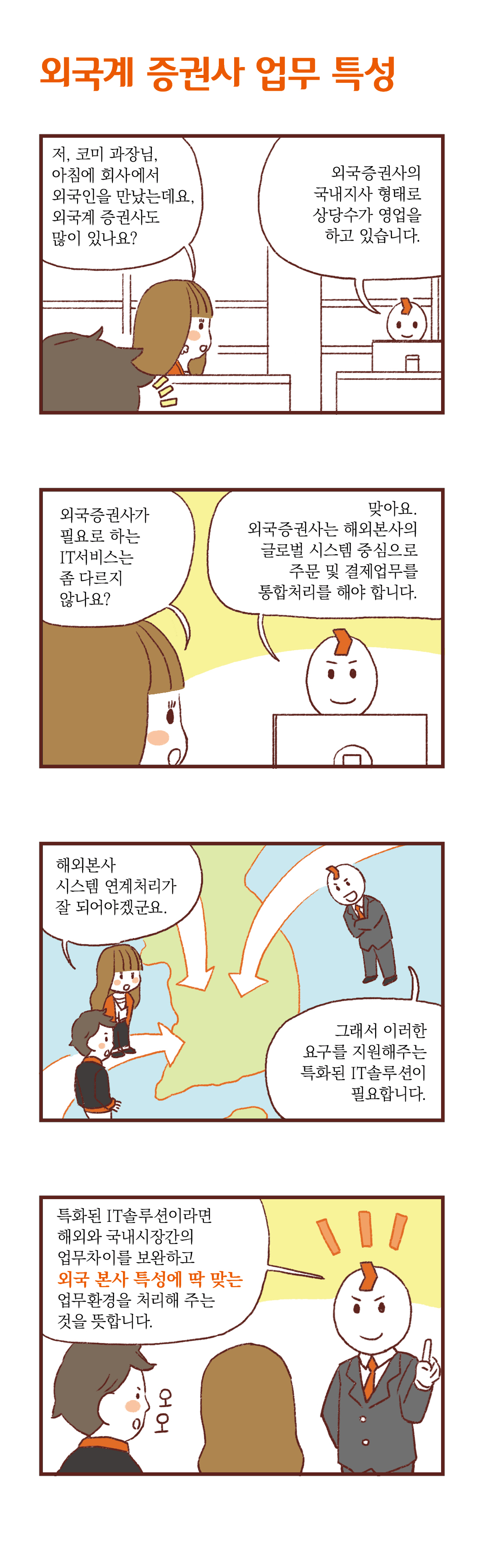 제목 : 외국계 증권사 업무 특성